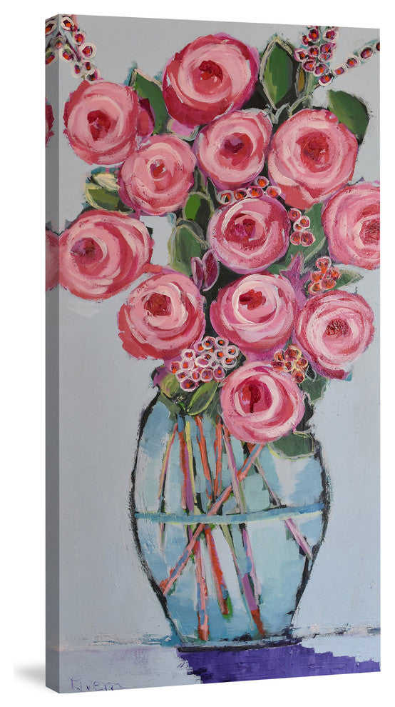 Marmont Hill, "Tall Bouquet" by Michelle Rivera Painting Wrapped Canvas, 12x24