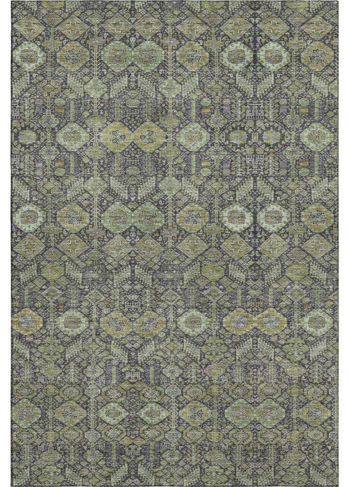 Premium Machine Washable Mayfield AMF574 Green 8' x 10' Rug