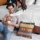 Plutus Multi-Color Unique Lanes Border Luxury Throw Pillow, 20"x36"