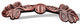 Distressed Copper RKI Two Leaf Pull, RKICP402DC