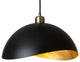 Luna Bella Pendant Light Large, Matte Black, Weathered Brass