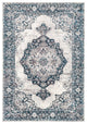 Surya Wanderlust WNL-2302 8'10"x12'4" Rug, Aqua/Silver Gray/White/Charcoal