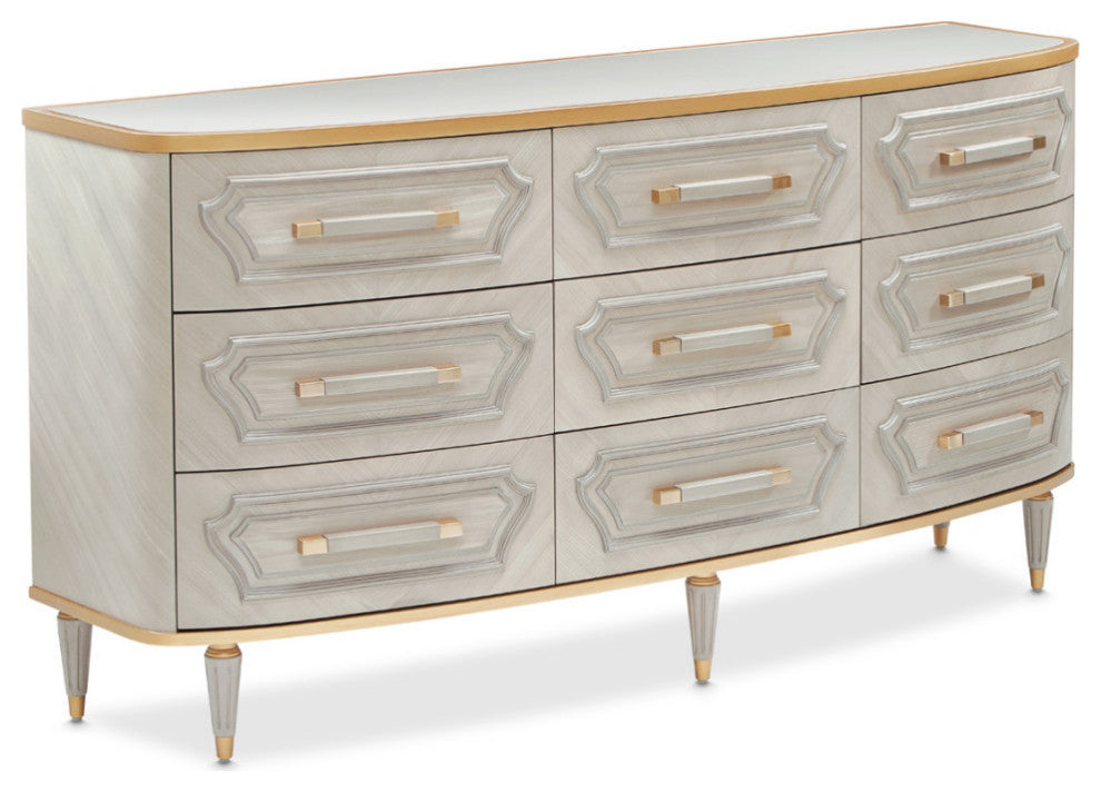 St. Charles 9-Drawer Dresser, Dove Gray