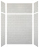 Transolid SaraMar 60"x36"x96" 6-Piece Shower Wall Kit with Extension, Lunar
