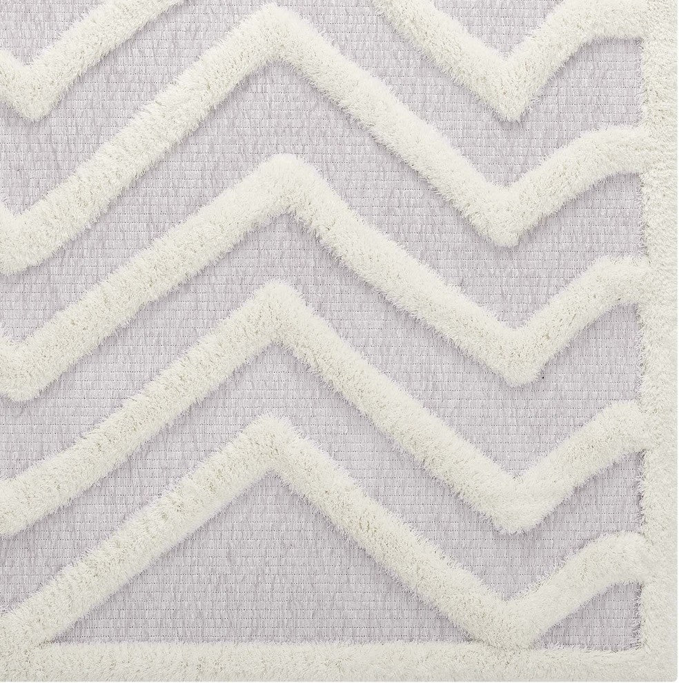 Pathway Abstract Chevron 8x10 Shag Area Rug