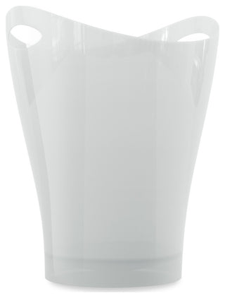 Umbra Garbino Trash Can 2.25-Gallon, Metallic White