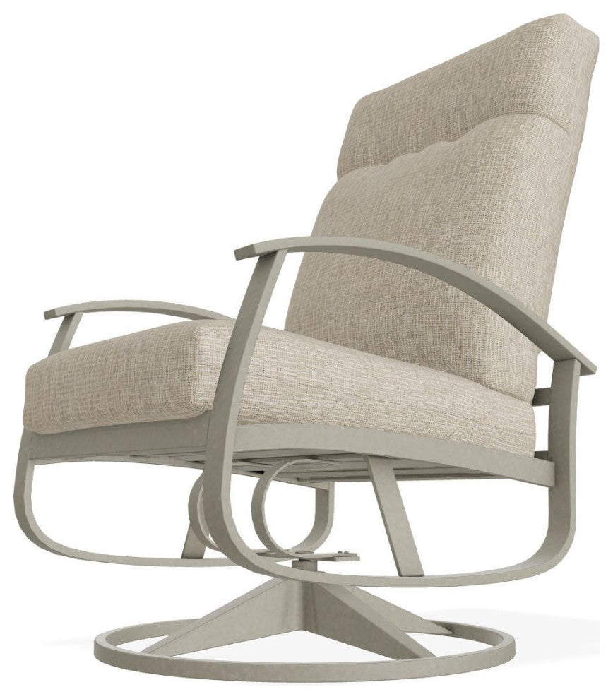Belle Isle Cushion Deep Seat Outdoor Swivel Rocker, Grasscloth Dune/Storm