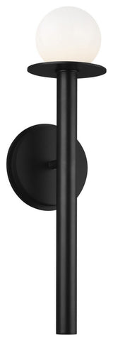 Nodes 1-Light Wall Sconce, Midnight Black