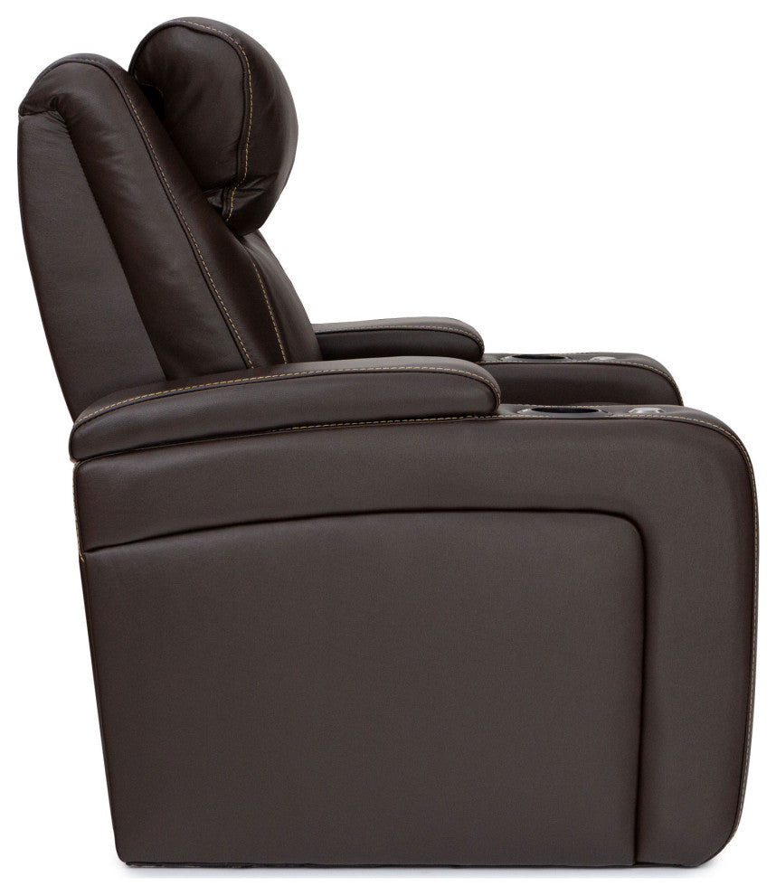 Seatcraft Paladin Home Theater Seating, Brown, Row of 4 With Loveseat