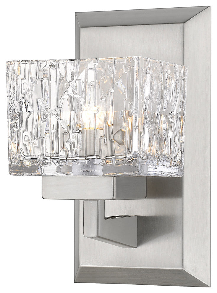Zlite 1927-1S-BN-LED 1-Light Wall Sconce, Clear