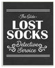 Olde Lost Socks Detective Service, 10"x15", Wall Plaque Art