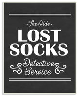 Olde Lost Socks Detective Service, 10"x15", Wall Plaque Art
