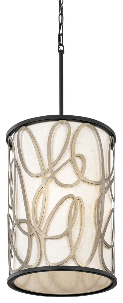 Scribble 6-Lt Foyer - Matte Black/Artifact