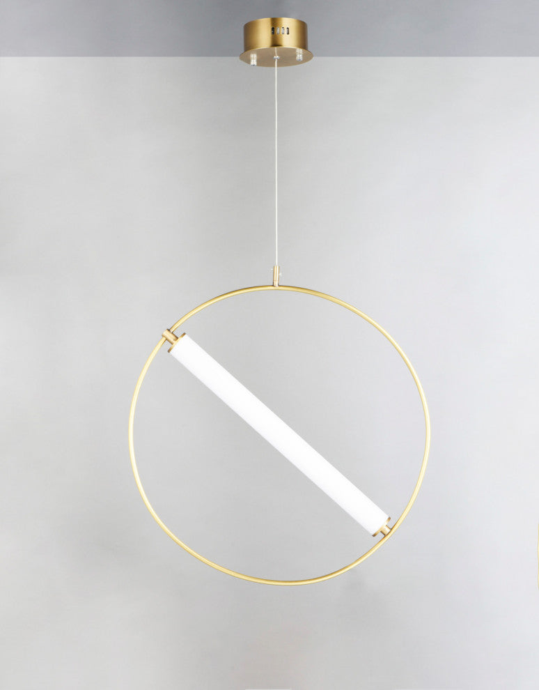 ET2 E23275-93 Flare 24"W LED Pendant - Black / Soft Gold