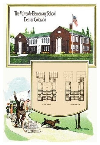 Valverde Elementary School- Fine Art Giclee Print 24" x 36"