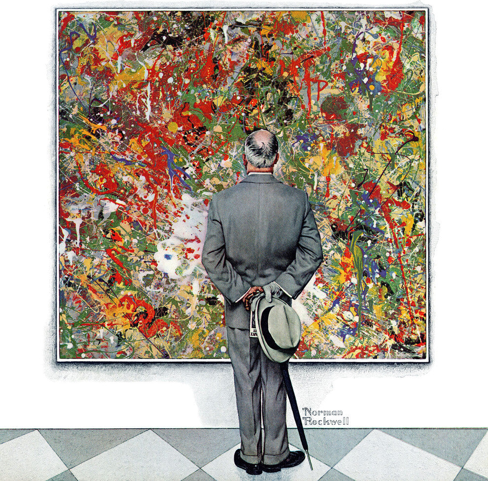 "Art Connoisseur" Painting Print on Canvas by Norman Rockwell
