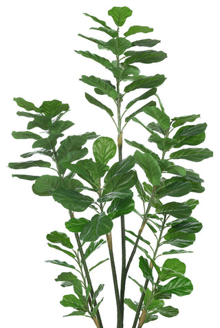 82.68'' Artificial Fiddle Leaf Fig Plant, Pot, Set of 2