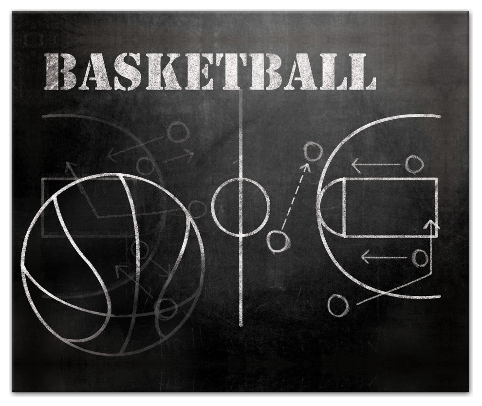 Basketball Plays 24x20 Canvas Wall Art