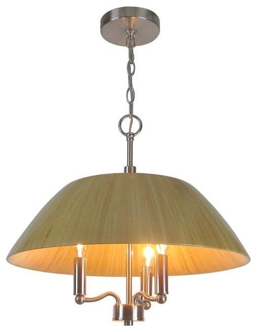 Sorg Bamboo 3-Light Pendant, Nickel, Pendant