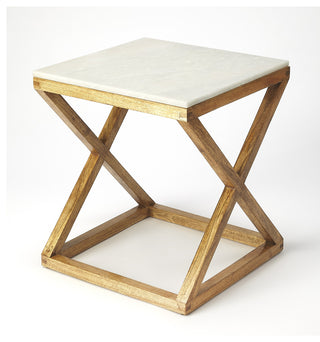 Braylon Marble & Wood End Table, 5329312