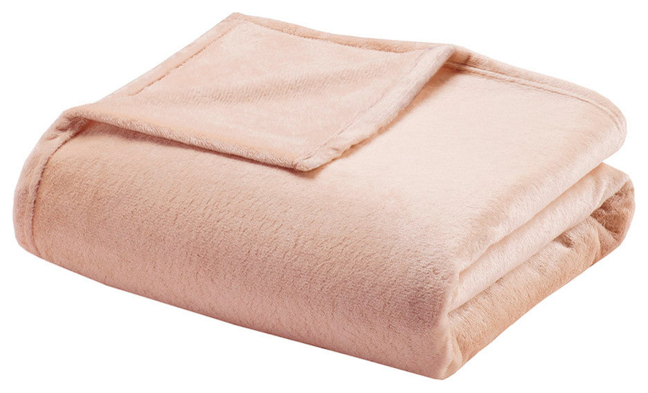 Madison Park Microlight Blanket, Blush