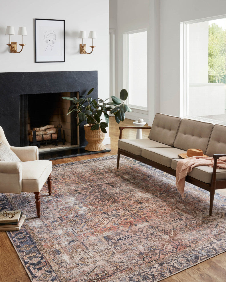 Chris Loves Julia x Loloi Jules Terracotta/Multi 3'-6" x 5'-6" Area Rug