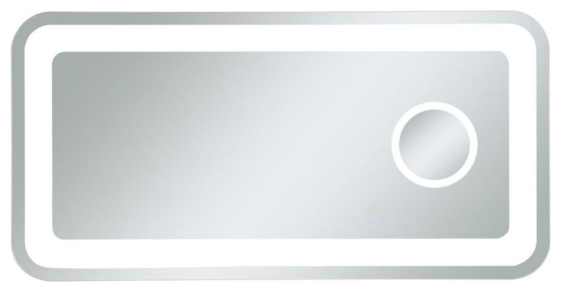 Lucy 20"x40" Hardwired LED Mirror With Magnifier and Color Changing Temperature