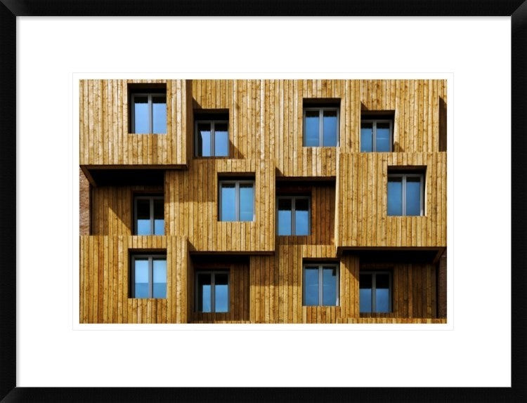 "Little Boxes" Framed Digital Print by Linda Wride, 26"x20"