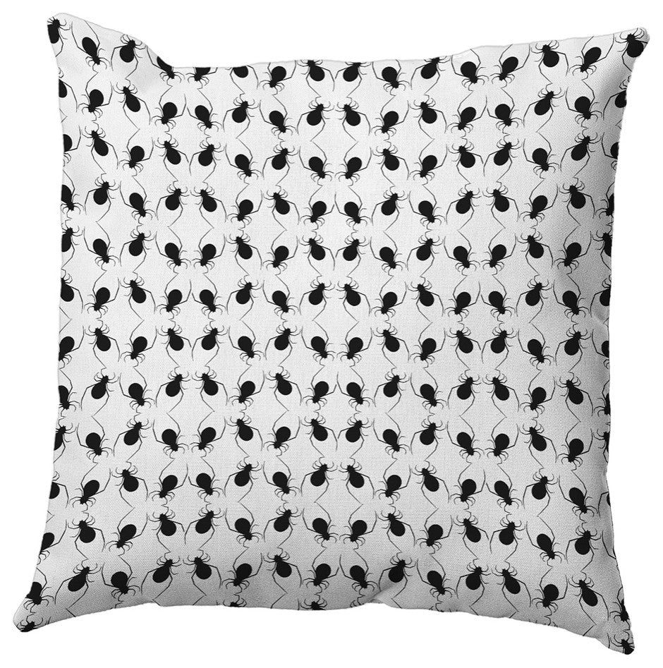 18"x18" Spider Cluster Decorative Throw Pillow, White