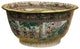 Vintage Chinese Famille Rose People House Graphic Porcelain Bowl Pot Hws4349