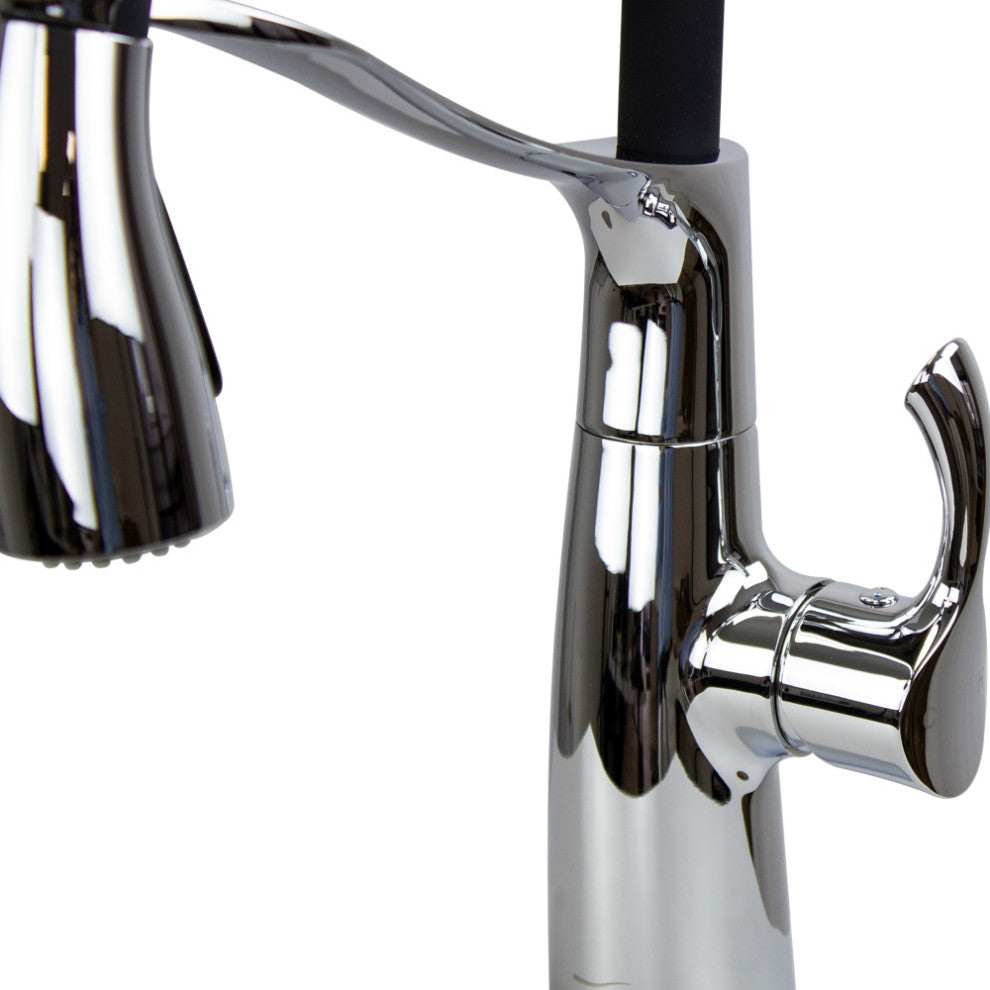 Transolid Organix Pull-Out Kitchen Faucet, Polished Chrome
