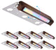LEONLITE 7 Inch LED RGB Hardscape Lighting, 270Â° Swivel Retaining Wall Lights, 8pack