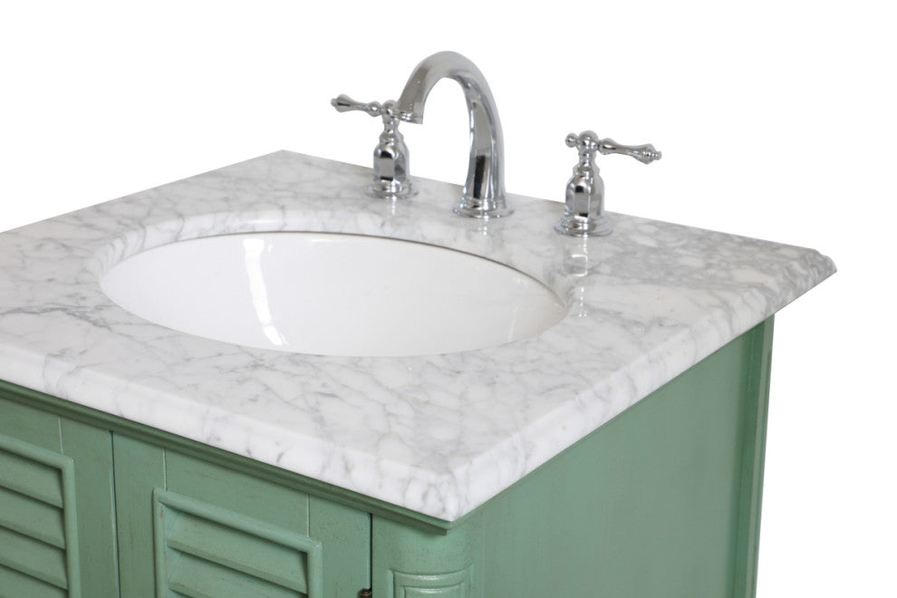 Home Living Single Bathroom Vanity, Vintage Mint, 24"