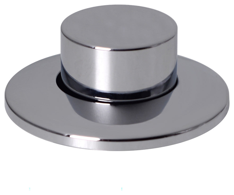 Raised Button Disposal Air Switch and Dual Outlet Control Box, Polished Chrome