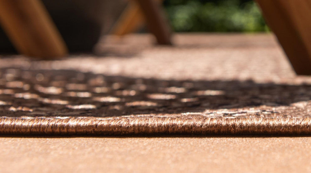 Rug Unique Loom Outdoor Modern Brown Rectangular 2' 2 x 3' 0