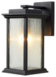 Black Outdoor Wall Lantern Exterior Garden Glass Wall Light Fixture