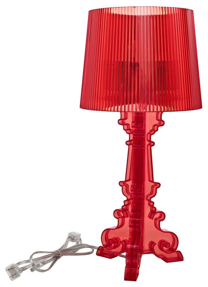 Modern Contemporary Living Room Acrylic Table Lamp Red