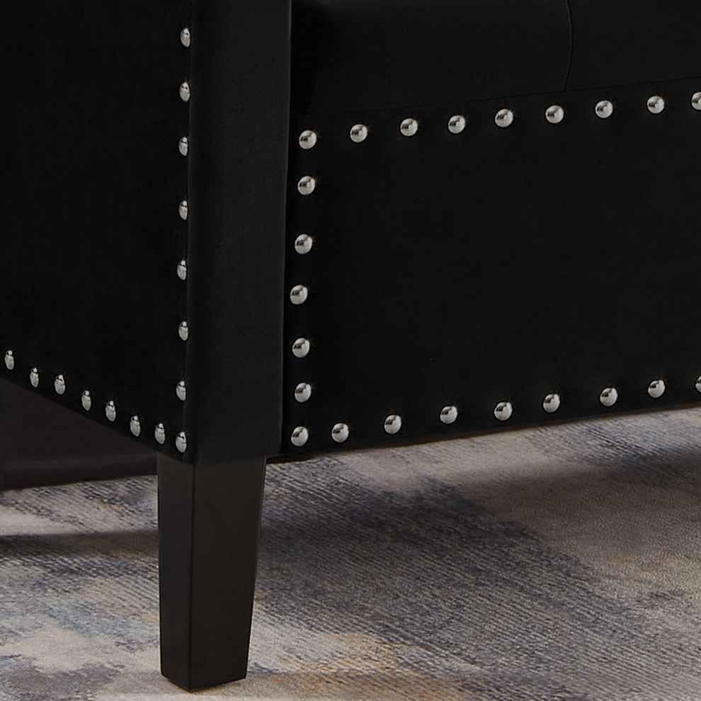 Gewnee Upholstered Tufted Button Storage Bench