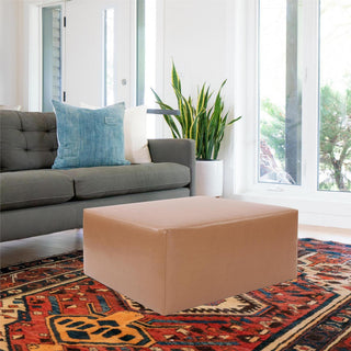 Avanti Apple Red Faux Leather Ottoman