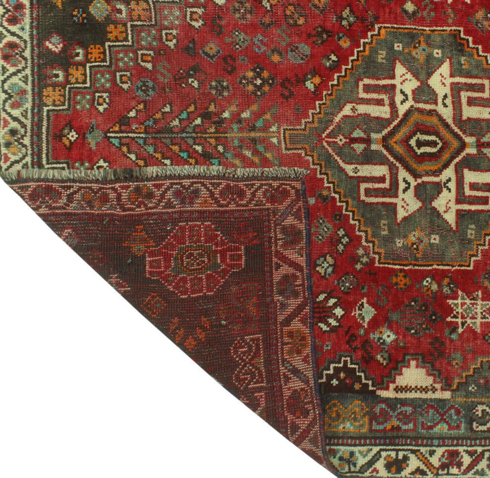 Fine Vintage Distressed Skylar Red Rug