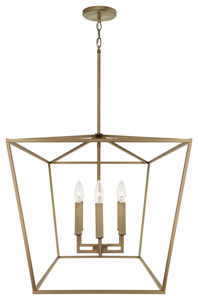 Capital Lighting 837661 Thea 6 Light 42"W Taper Candle Chandelier - Aged Brass