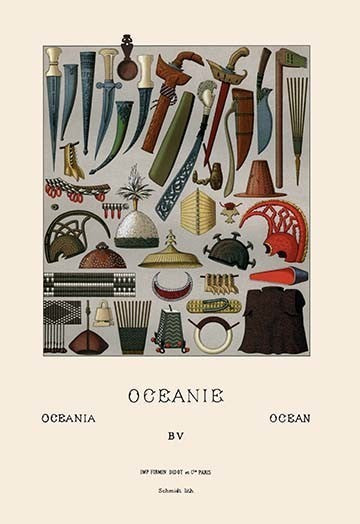 War Gear of Oceania- Fine Art Giclee Print 24" x 36"