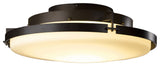 Metra LED Flush Mount, Dark Smoke Finish, Opal Glass