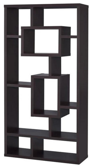 Benzara BM156231 Aesthetic Fine Looking Rectangular bookcase, Brown