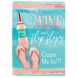 Flag Wine Flip Flops Polyester 13x18