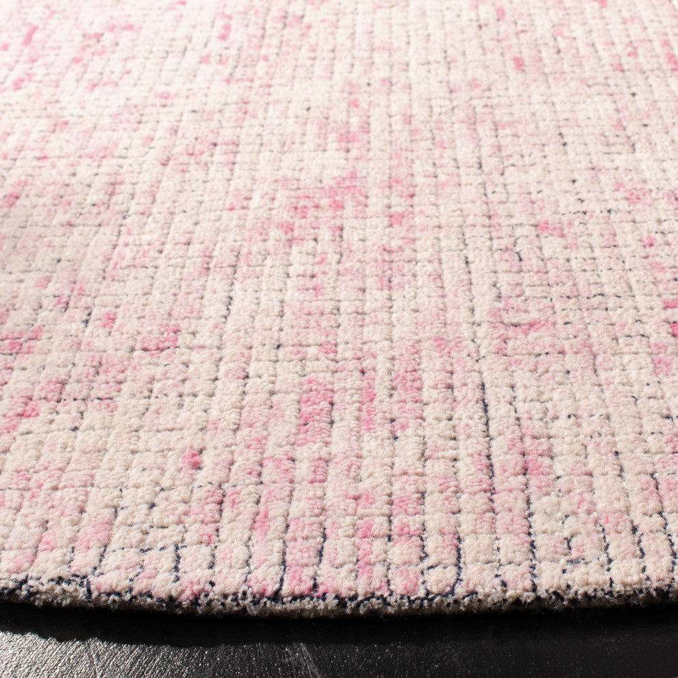 Safavieh Couture Abstract Collection, ABT473 Rug, Ivory/Pink, 6' Round