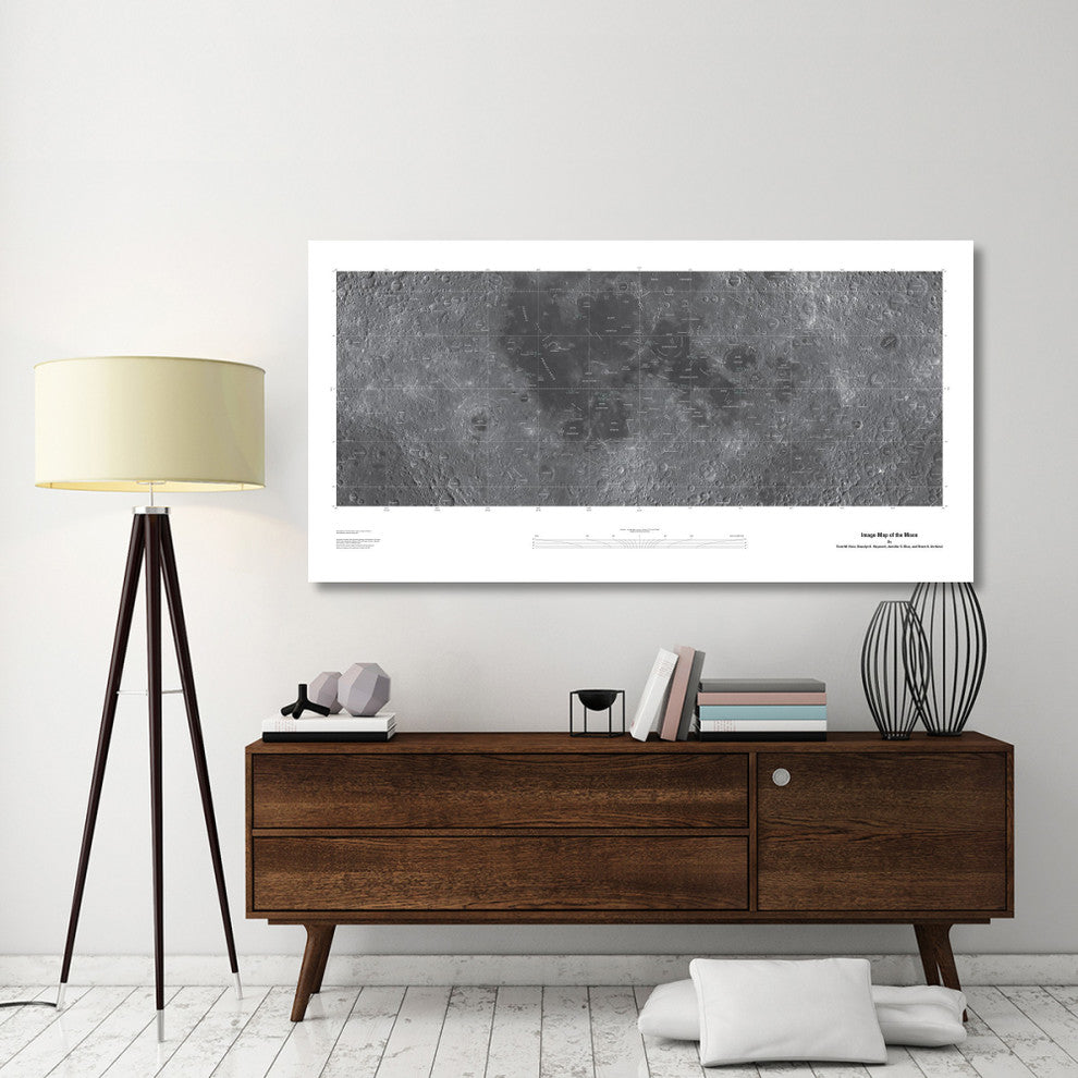 "Map of the Moon, Projection" Print by United States Geological Survey, 74"x38"