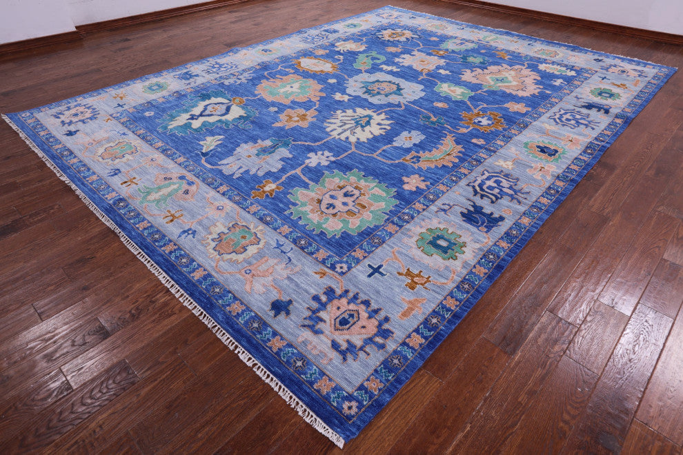 10' 6" X 14' 1" Turkish Oushak Handmade Wool Rug - Q13563