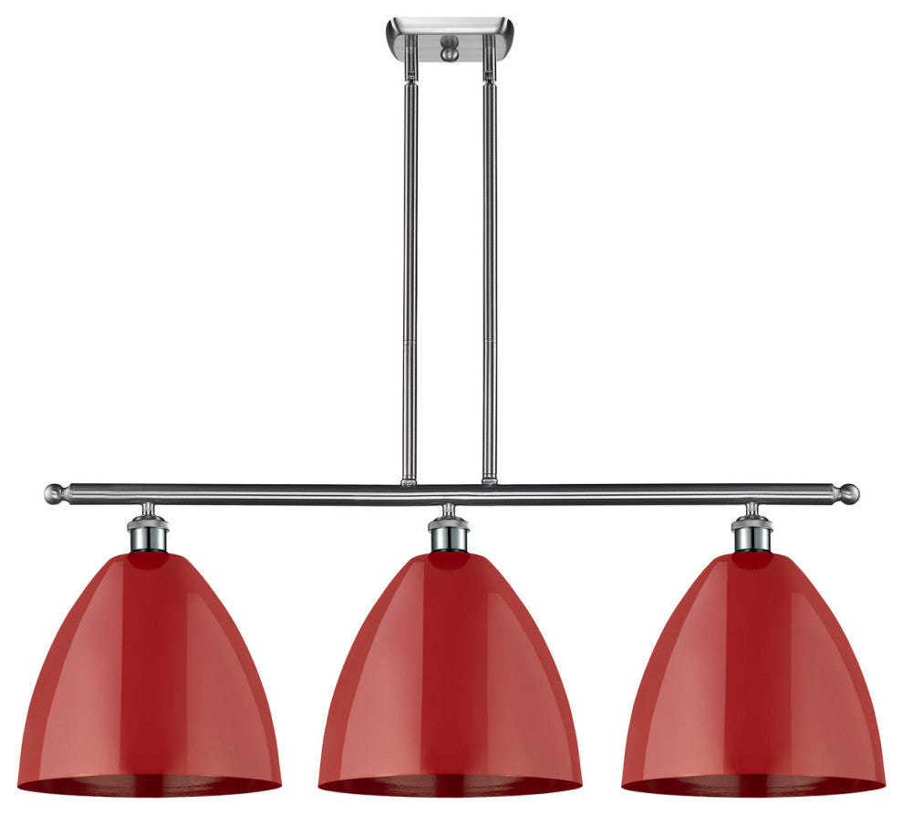 Innovations 516-3I-SN-MBD-12-RD-LED 3 Light Island Light, Brushed Satin Nickel