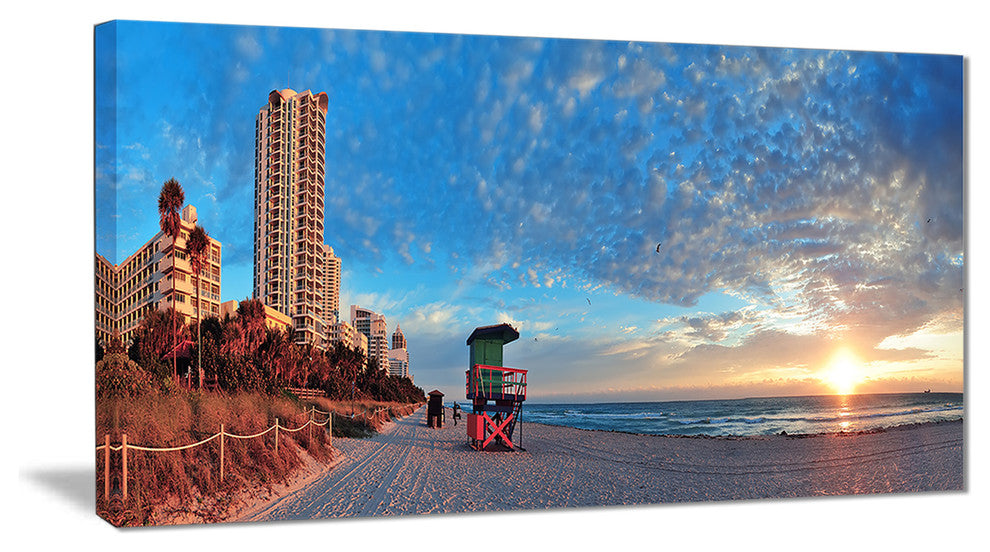 "Miami South Beach" Photography Canvas Print, 40"x20"